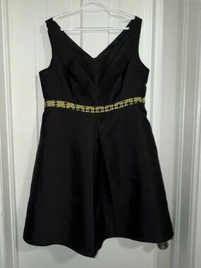 Vintage Giovanna women's size 14 dress 14w Black V-Neck Sleeveless Dress